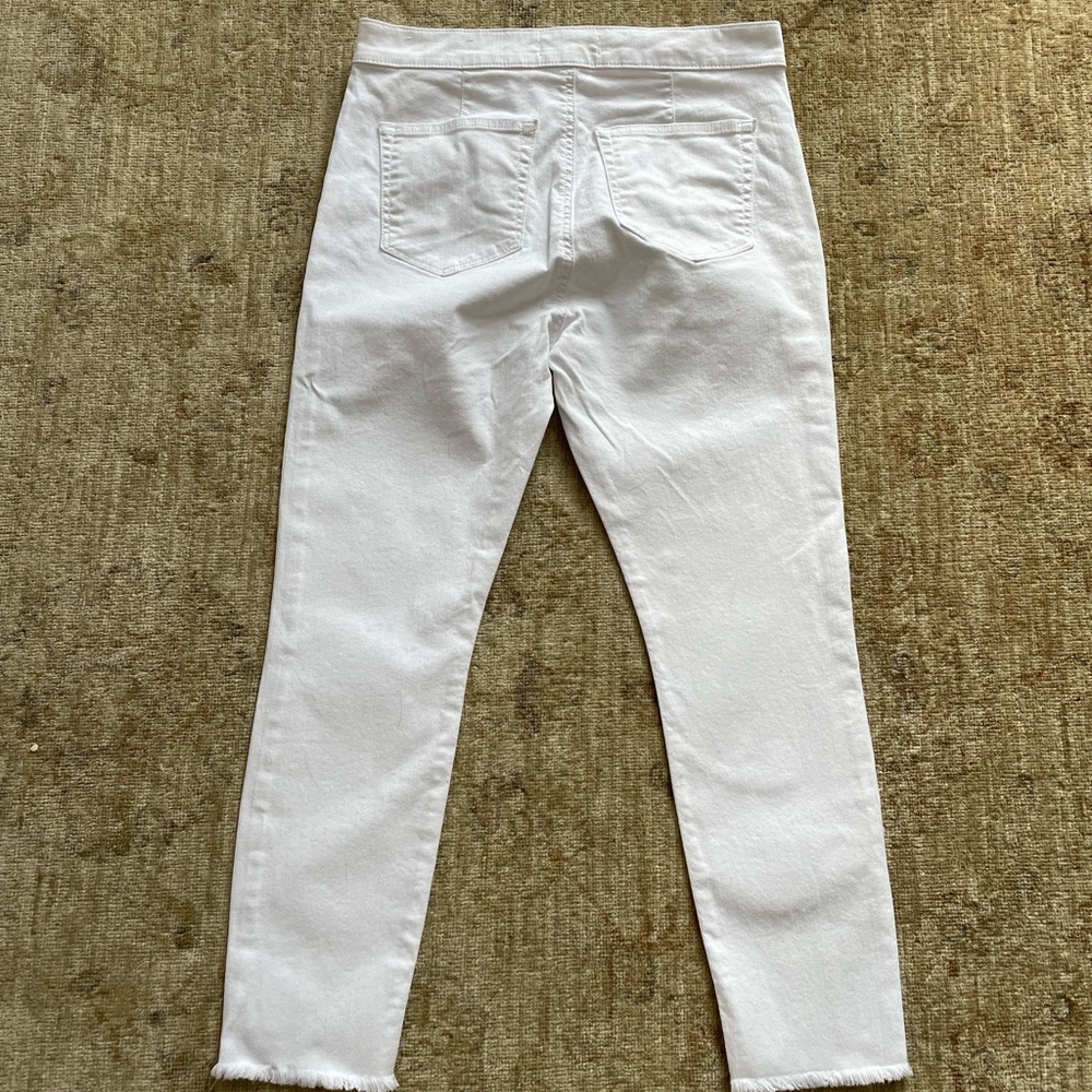 LOFT  White Jeans with Front Buttons - Picture 10 of 13